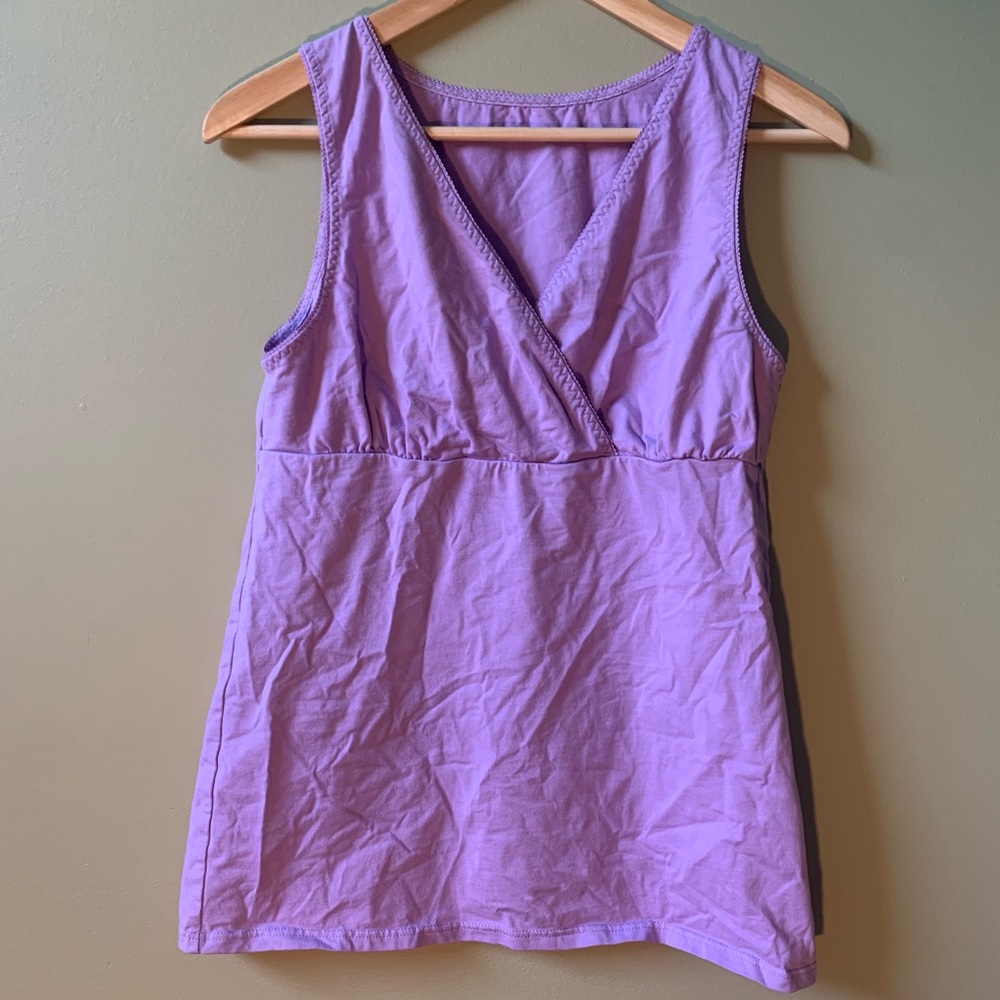 Purple nursing tank top